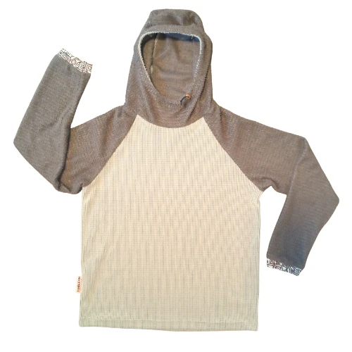 Alpha & Grid Combo Fleece Hoodie by Tumble On Outfitters