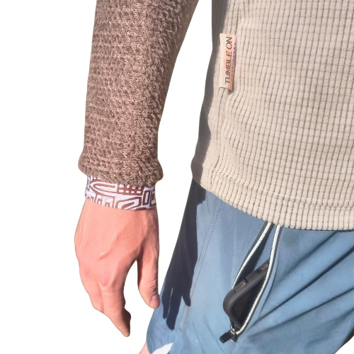 Alpha & Grid Combo Fleece Hoodie by Tumble On Outfitters - Image 6