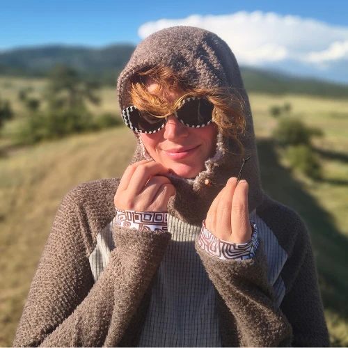 Alpha & Grid Combo Fleece Hoodie by Tumble On Outfitters - Image 7
