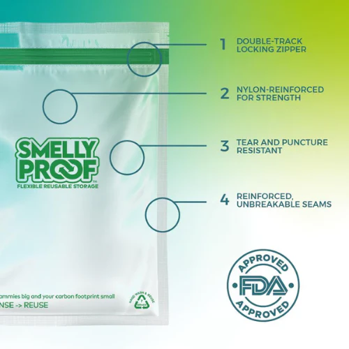 Clear Stand-Up Reusable Bags by Smelly Proof - Image 7